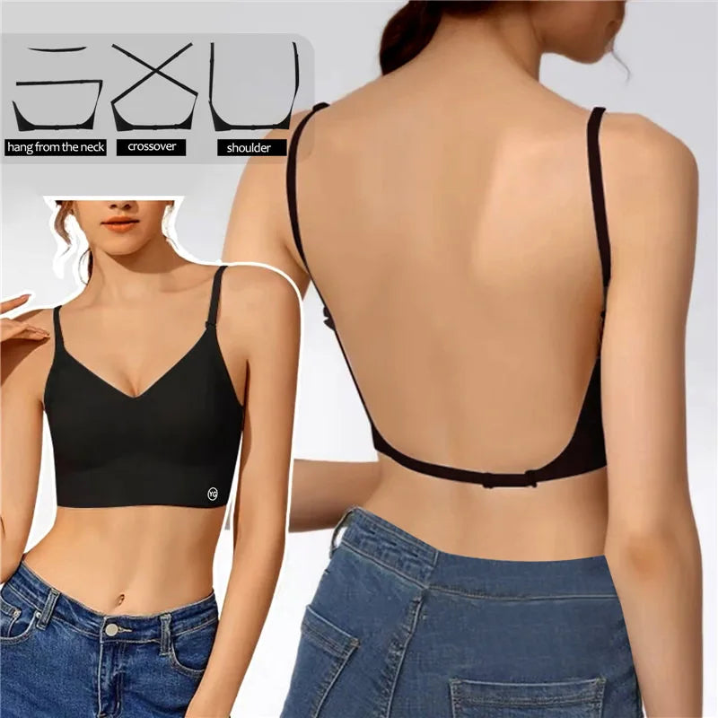 U Plunge Bras Backless