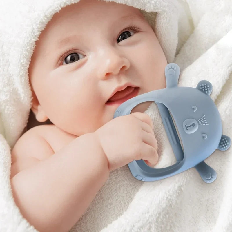 Baby Silicone Teether Gloves Toys BPA Free Silicone Soft Soothing Dental Care Gums Anti-eating Hand Molar Toys Baby Accessories