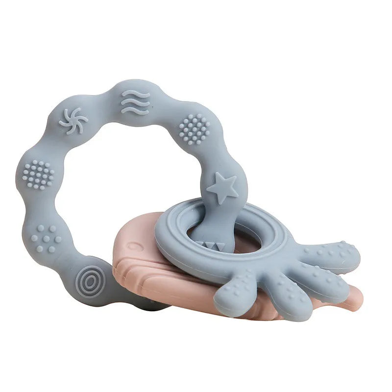 Baby Silicone Teether Gloves Toys BPA Free Silicone Soft Soothing Dental Care Gums Anti-eating Hand Molar Toys Baby Accessories