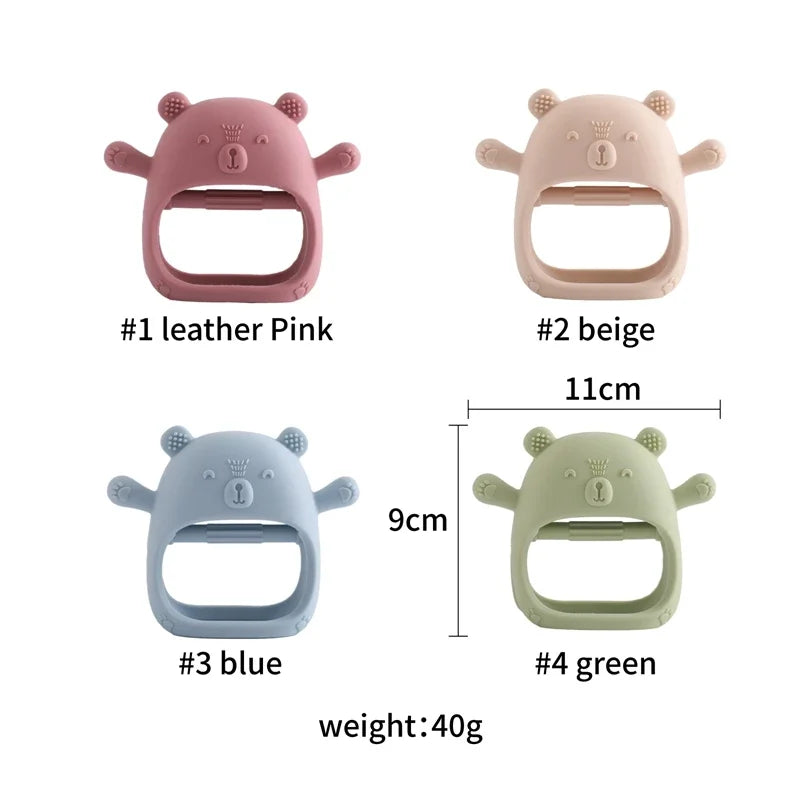Baby Silicone Teether Gloves Toys BPA Free Silicone Soft Soothing Dental Care Gums Anti-eating Hand Molar Toys Baby Accessories
