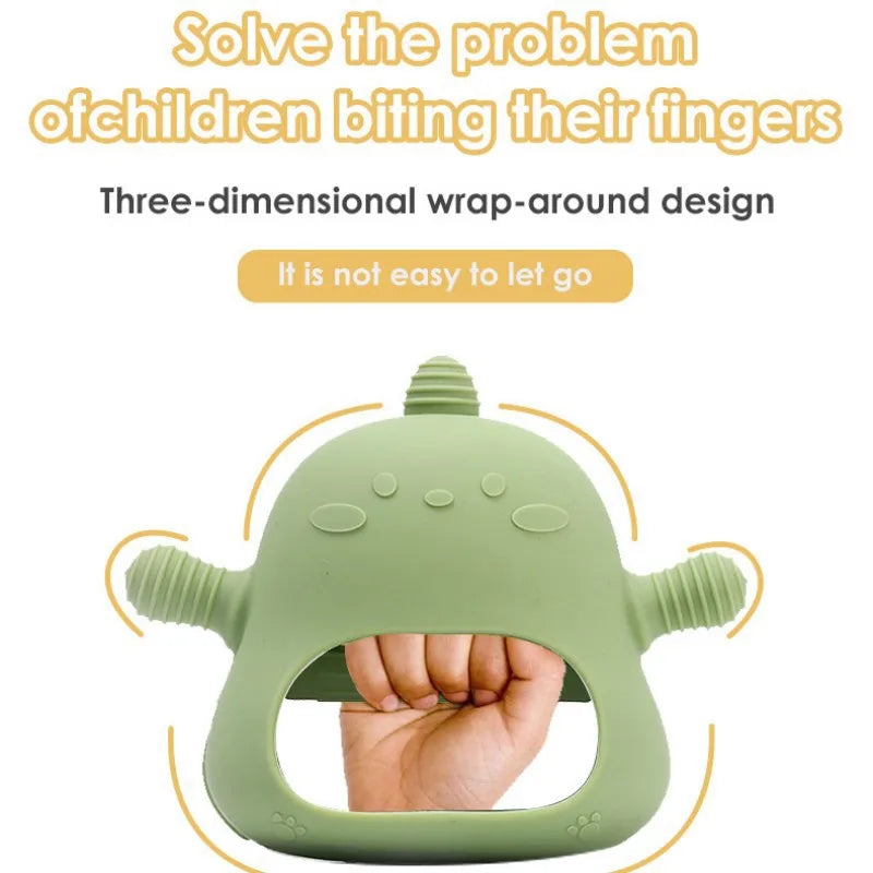 Baby Silicone Teether Gloves Toys BPA Free Silicone Soft Soothing Dental Care Gums Anti-eating Hand Molar Toys Baby Accessories