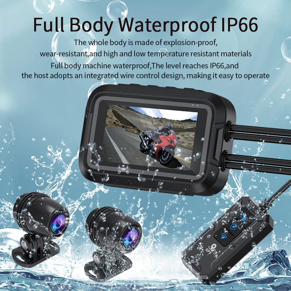 Dual 1080P Motorcycle Waterproof Camera