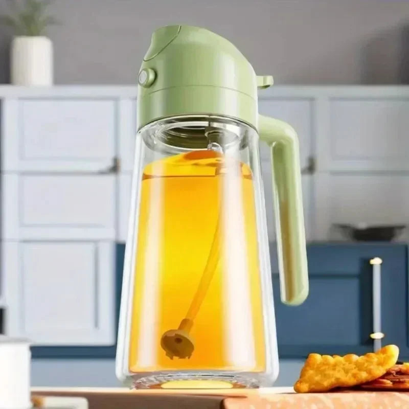 2in1 500ml Glass Oil Spray Bottle
