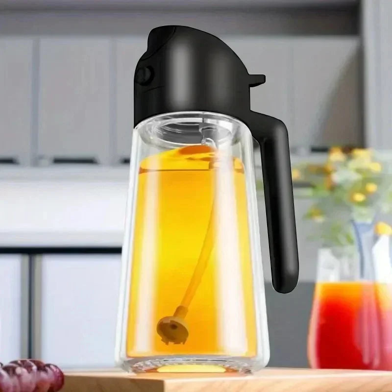 2in1 500ml Glass Oil Spray Bottle