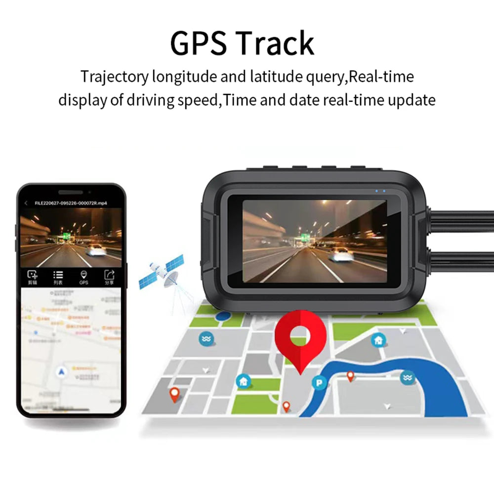 Dual 1080P Motorcycle Waterproof Camera