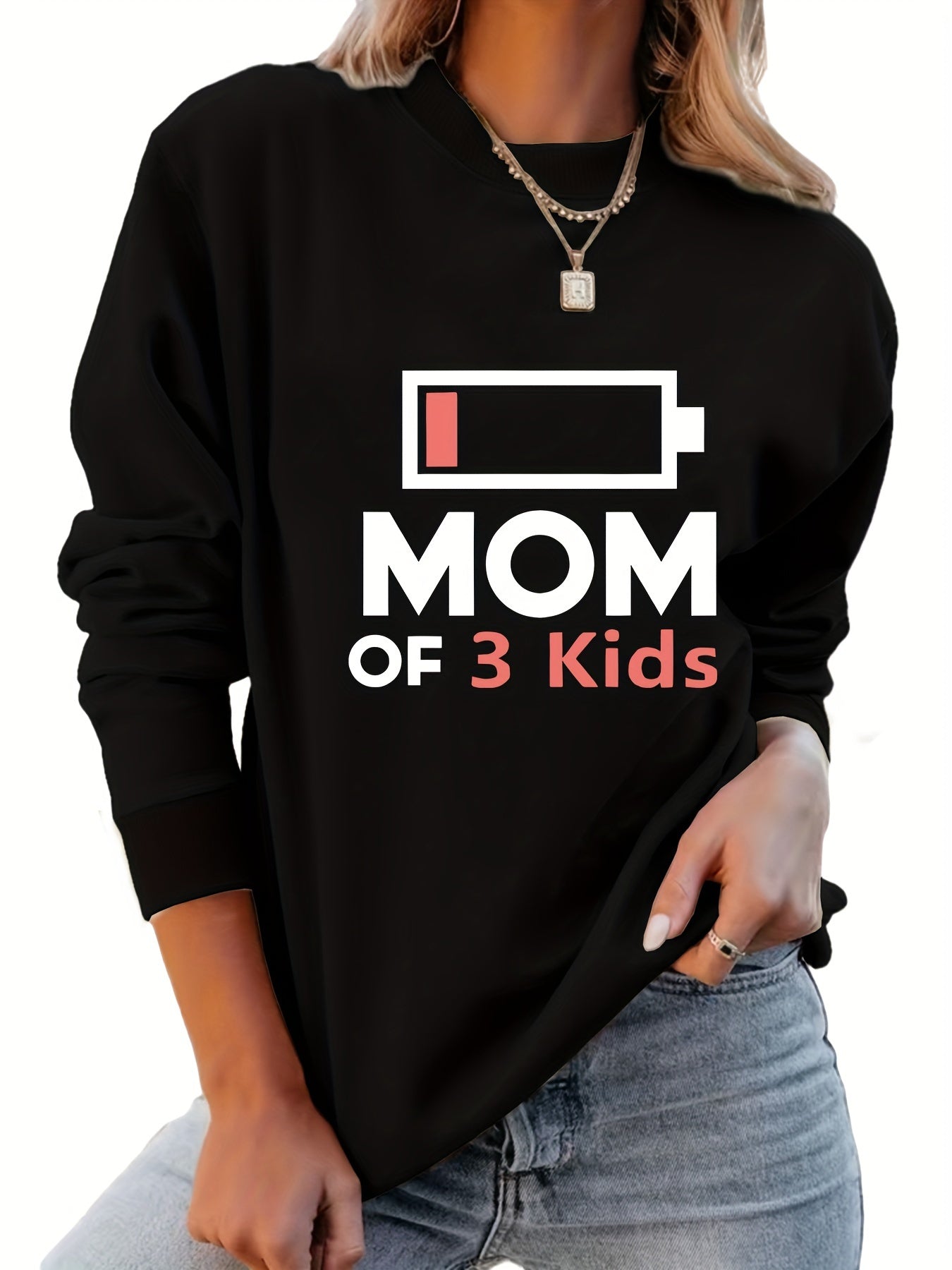 Mom Of 3 Kids Sweatshirt