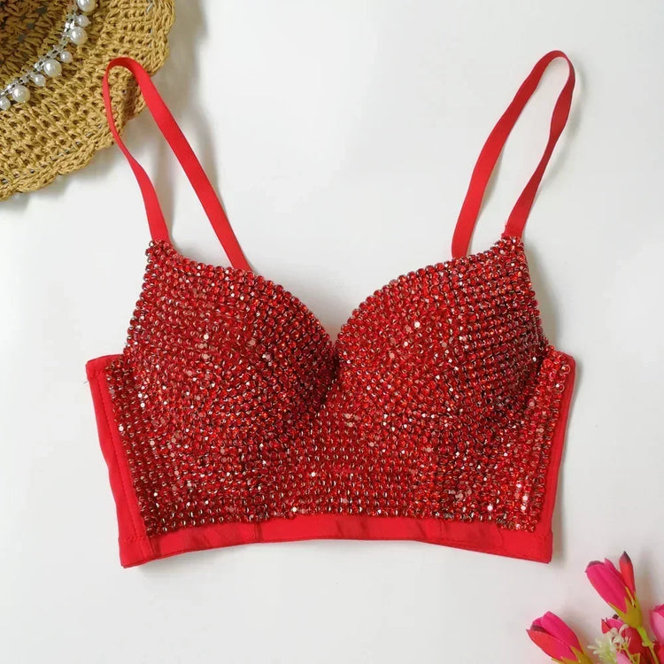 Rhinestone Bustier Top