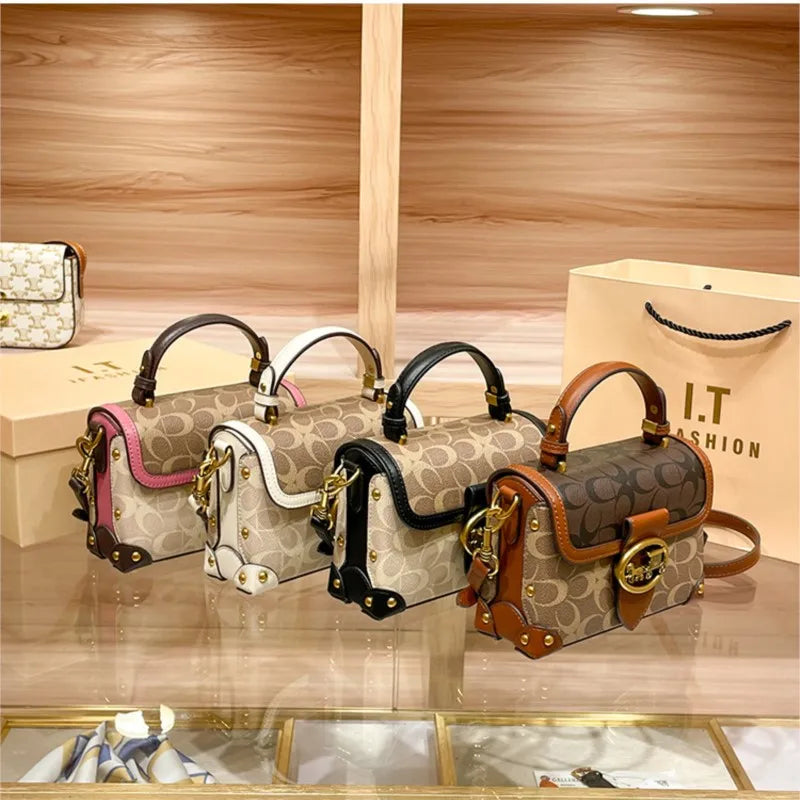 Saddle Luxury Handbag With Horse and Carriage