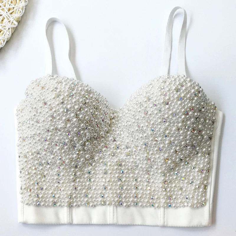 Rhinestone Bustier Top