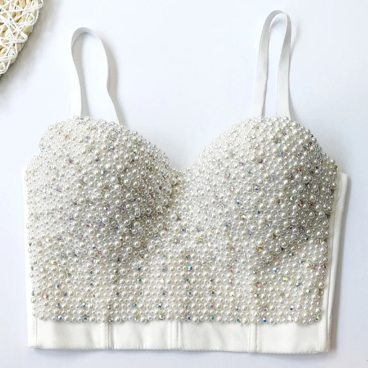 Rhinestone Bustier Top
