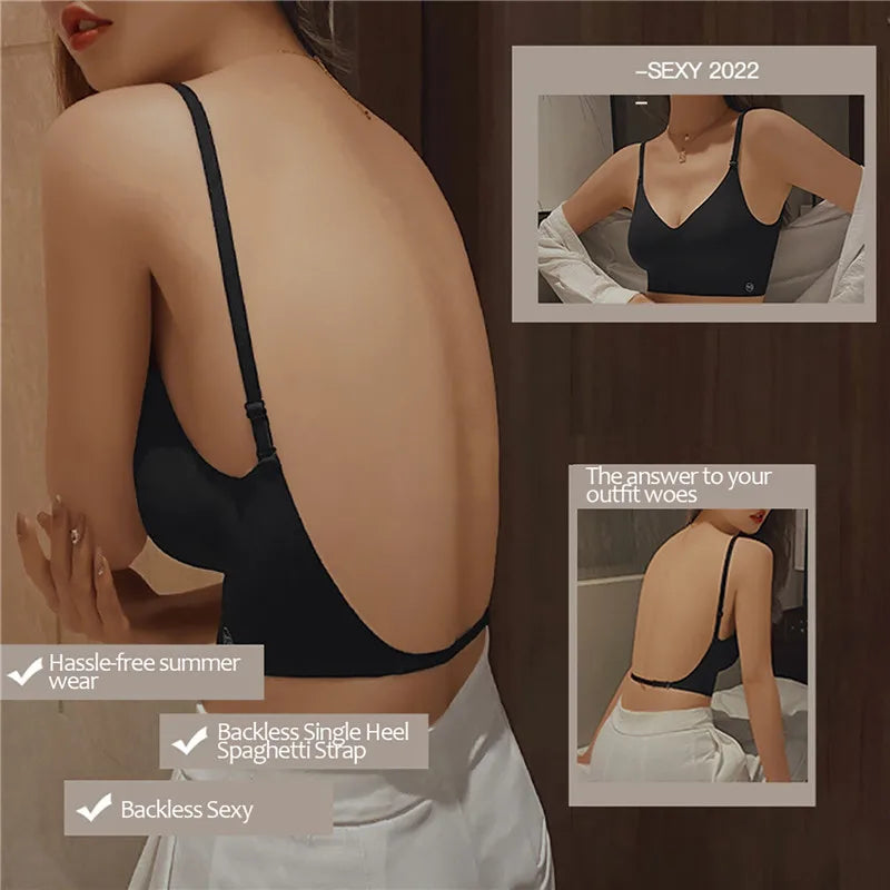 U Plunge Bras Backless