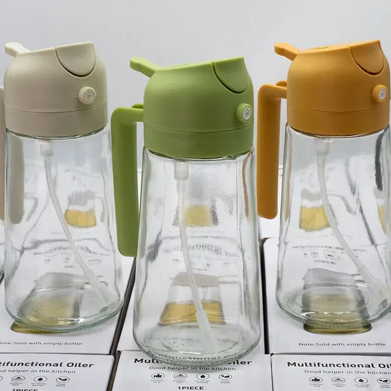2in1 500ml Glass Oil Spray Bottle