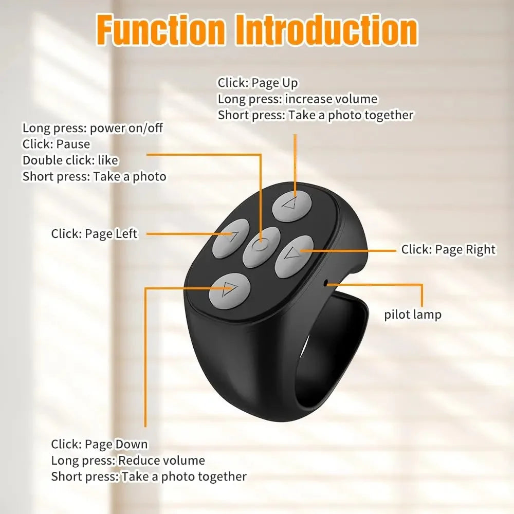 Wireless Bluetooth Remote Control Ring