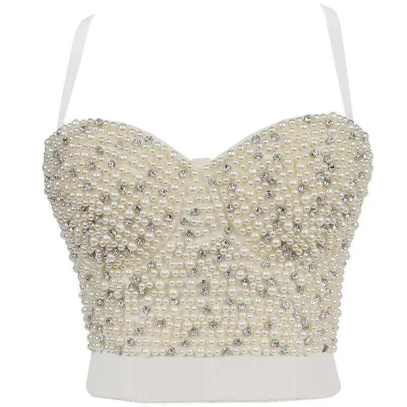 Rhinestone Bustier Top