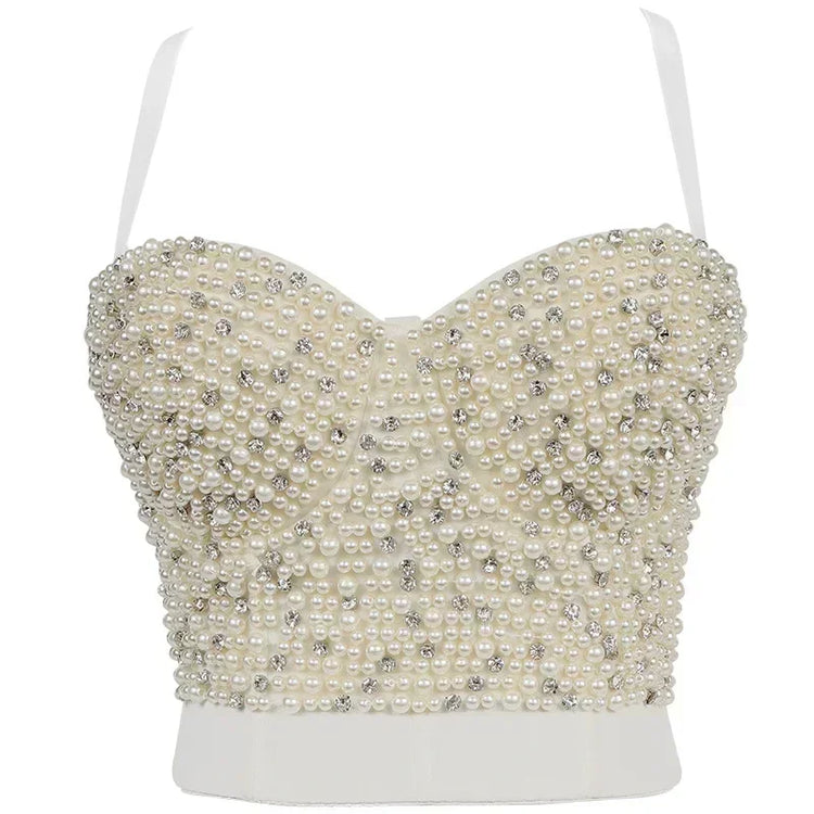 Rhinestone Bustier Top