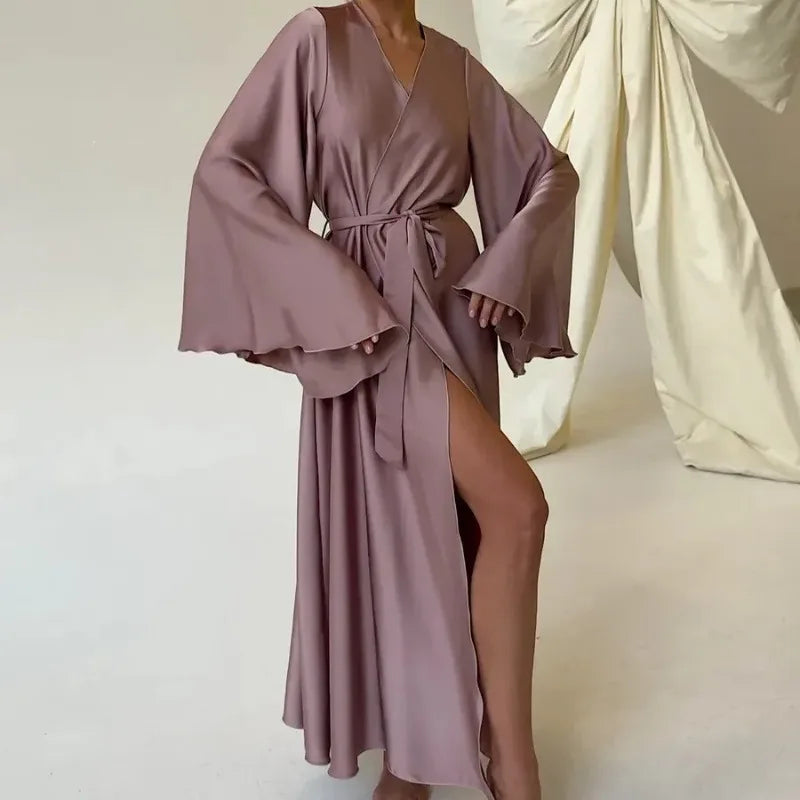 Long Bell-Sleeve Robe