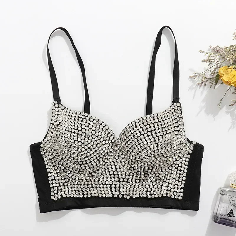 Rhinestone Bustier Top
