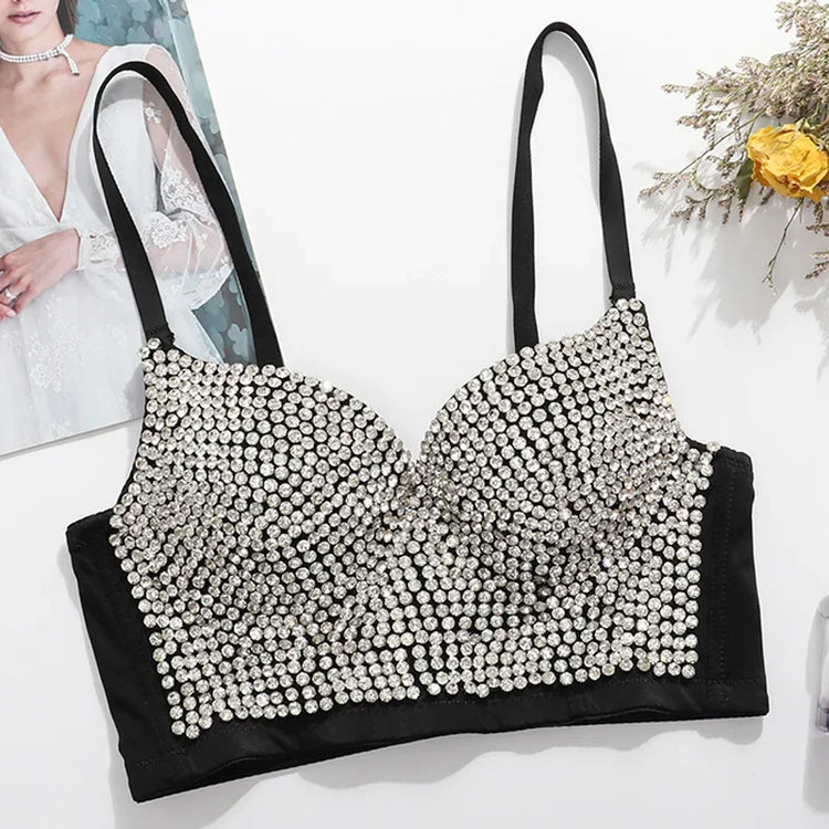 Rhinestone Bustier Top