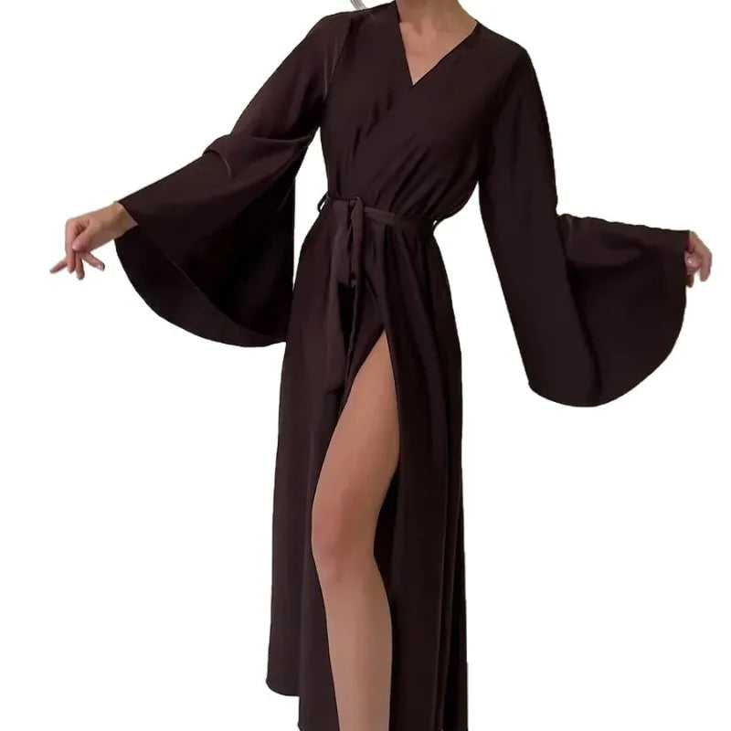 Long Bell-Sleeve Robe