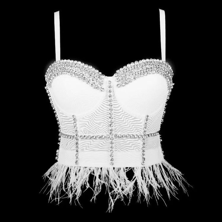 Rhinestone Bustier Top