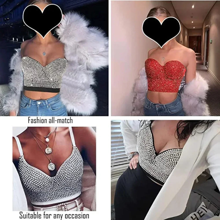 Rhinestone Bustier Top