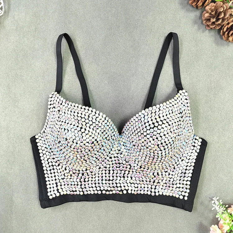 Rhinestone Bustier Top