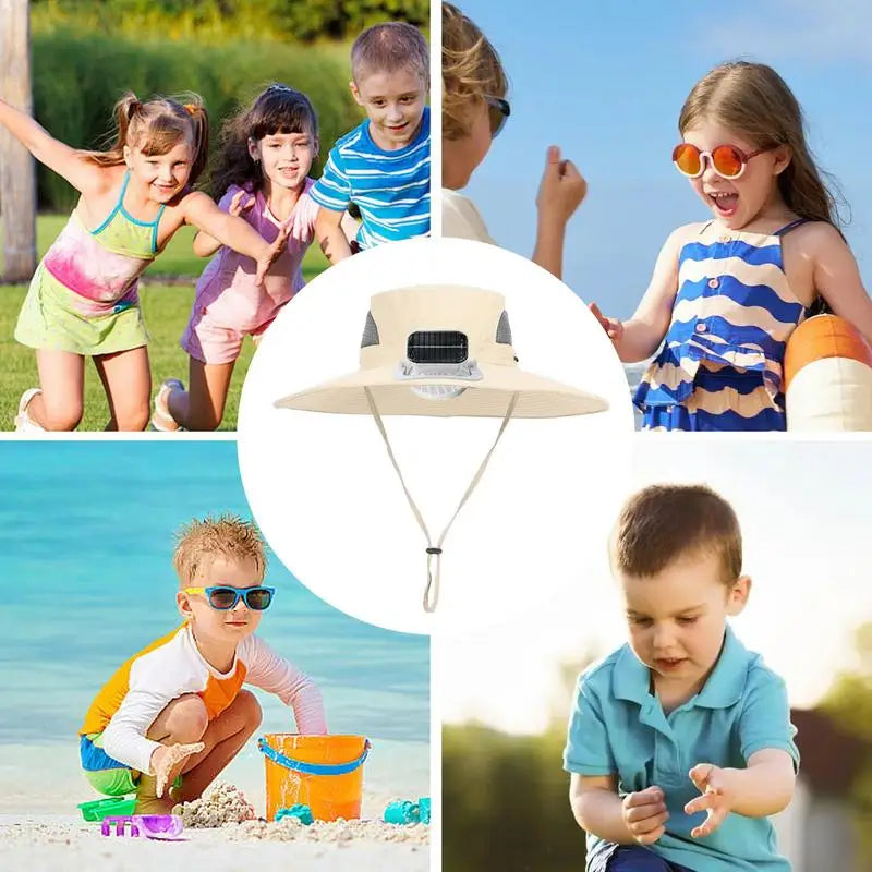 Children Hat With Solar Fan