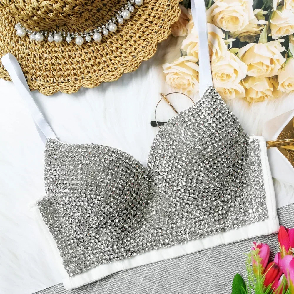 Rhinestone Bustier Top