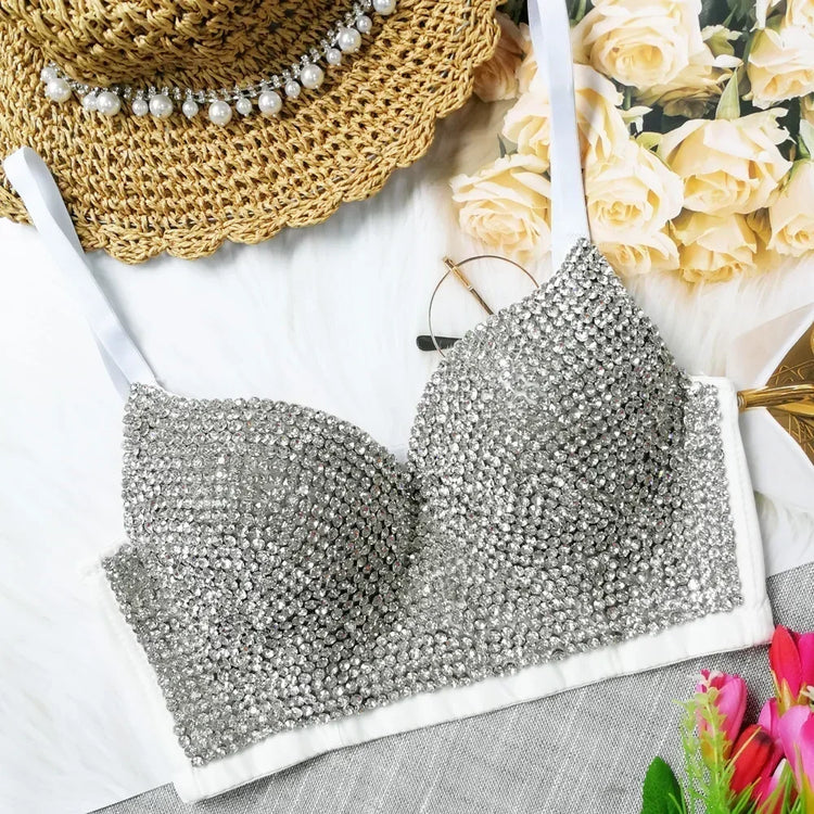 Rhinestone Bustier Top