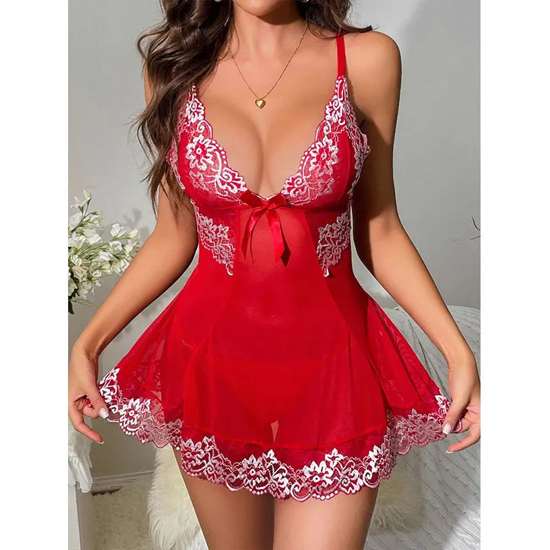 Floral Embroidered Babydoll