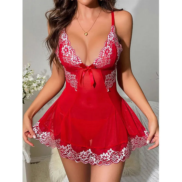 Floral Embroidered Babydoll
