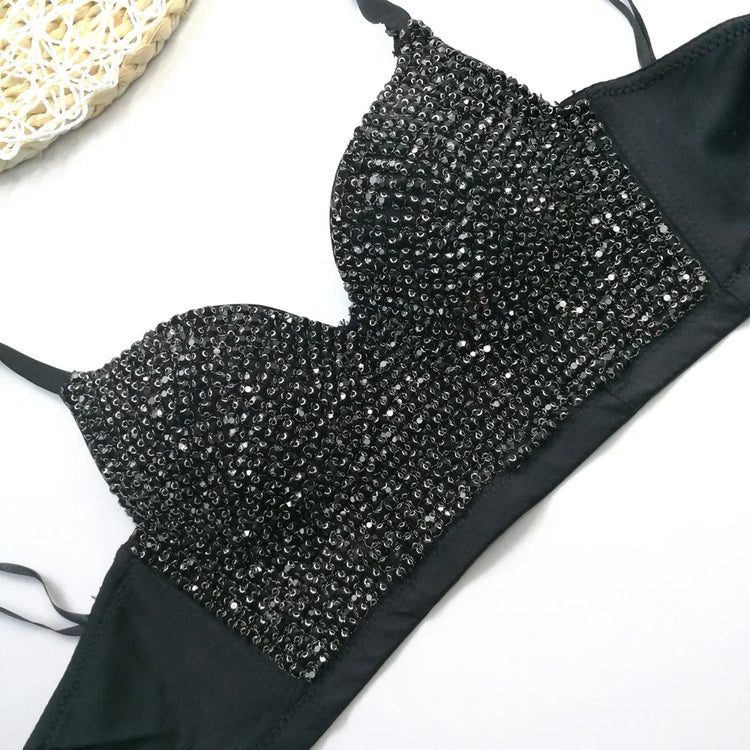 Rhinestone Bustier Top