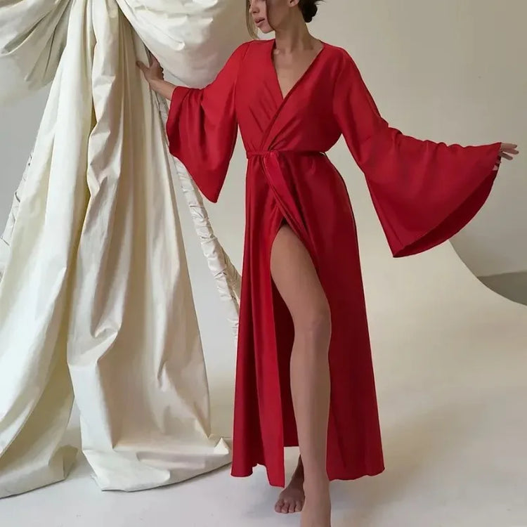 Long Bell-Sleeve Robe