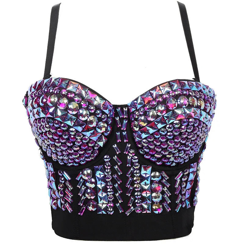 Rhinestone Bustier Top