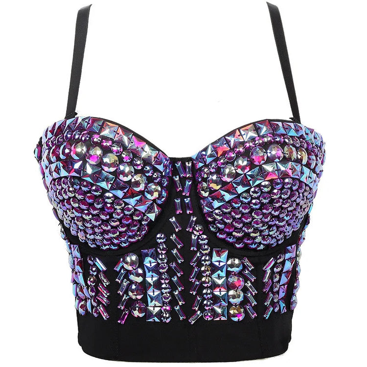 Rhinestone Bustier Top