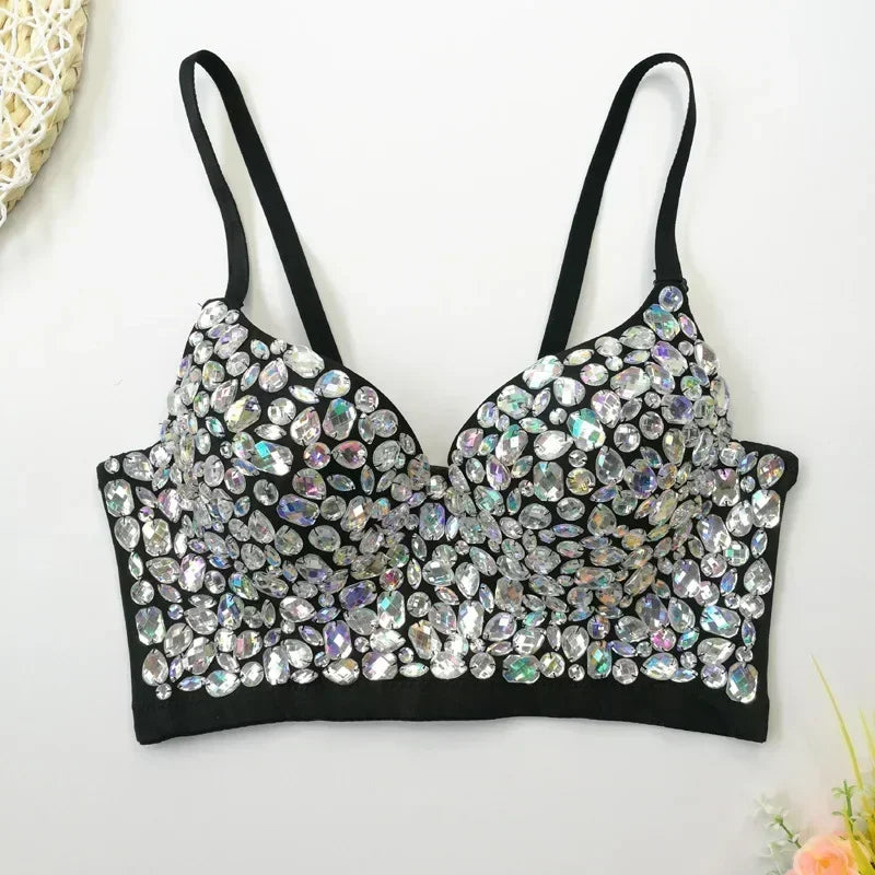 Rhinestone Bustier Top
