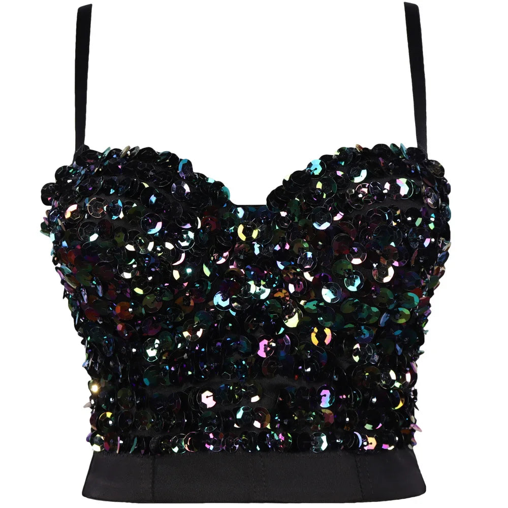 Rhinestone Bustier Top