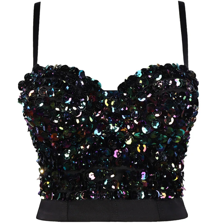 Rhinestone Bustier Top