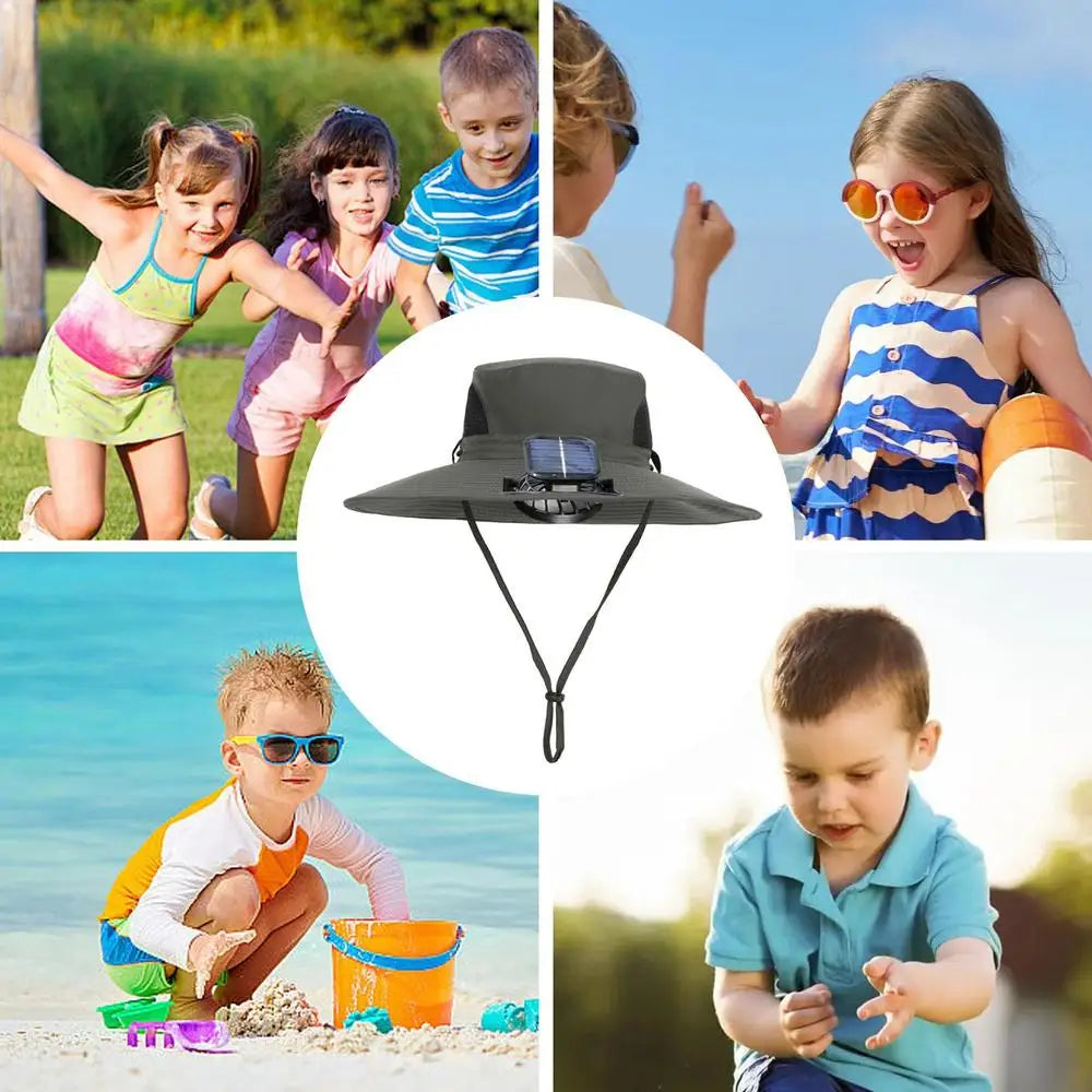 Children Hat With Solar Fan