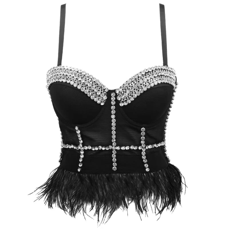 Rhinestone Bustier Top