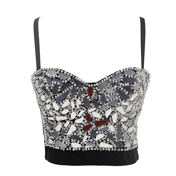Rhinestone Bustier Top