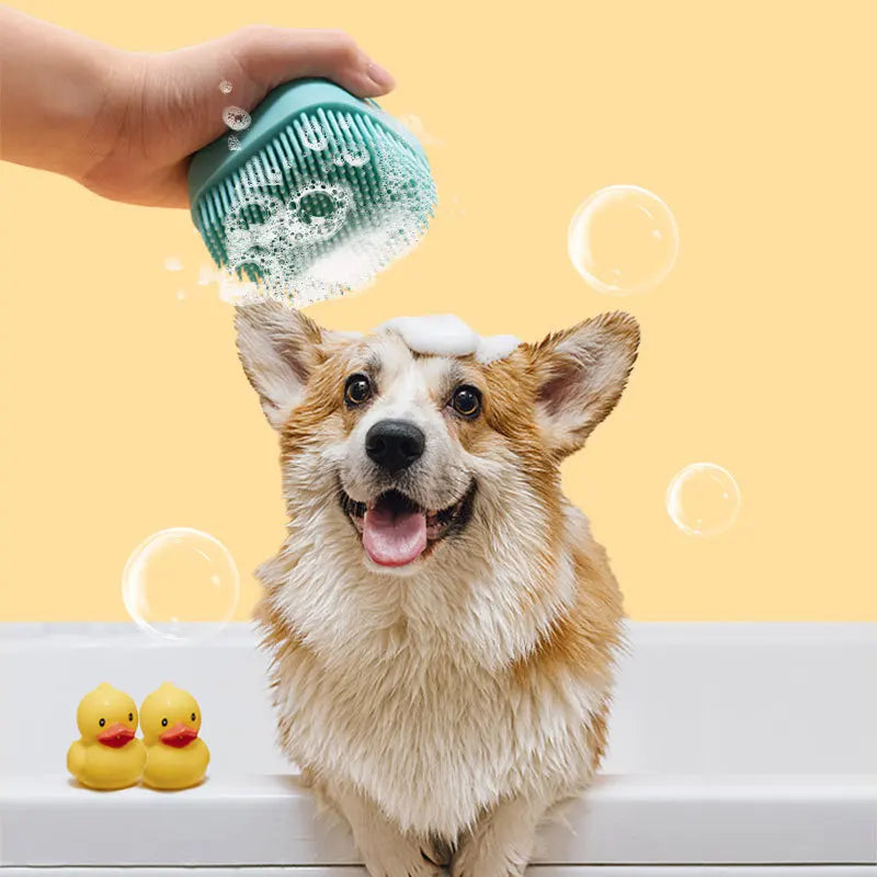 Dog Cat Bath Massage Gloves