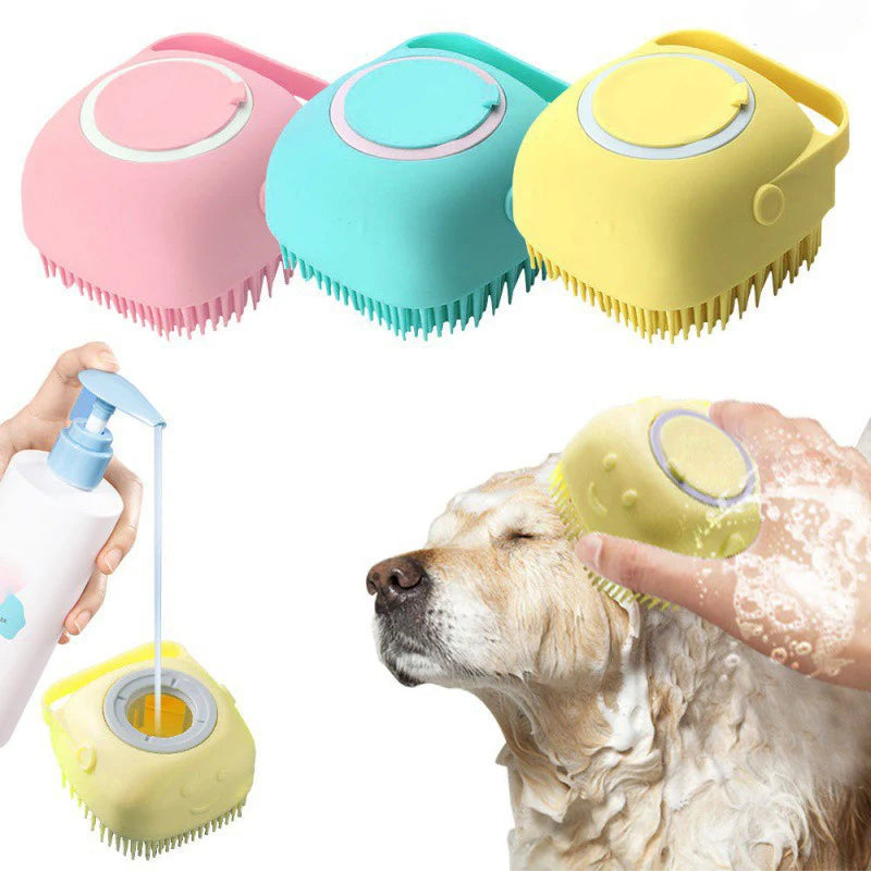 Dog Cat Bath Massage Gloves