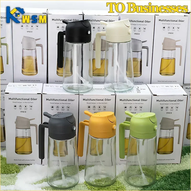 2in1 500ml Glass Oil Spray Bottle