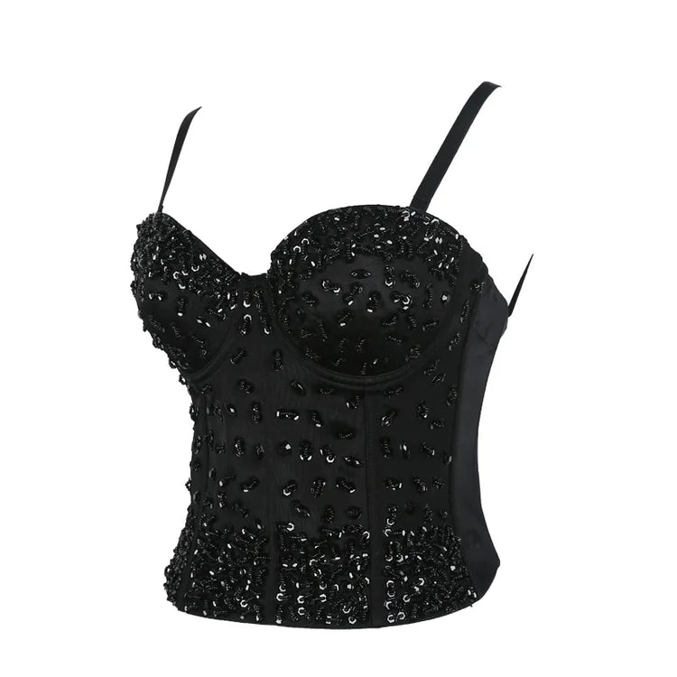 Rhinestone Bustier Top