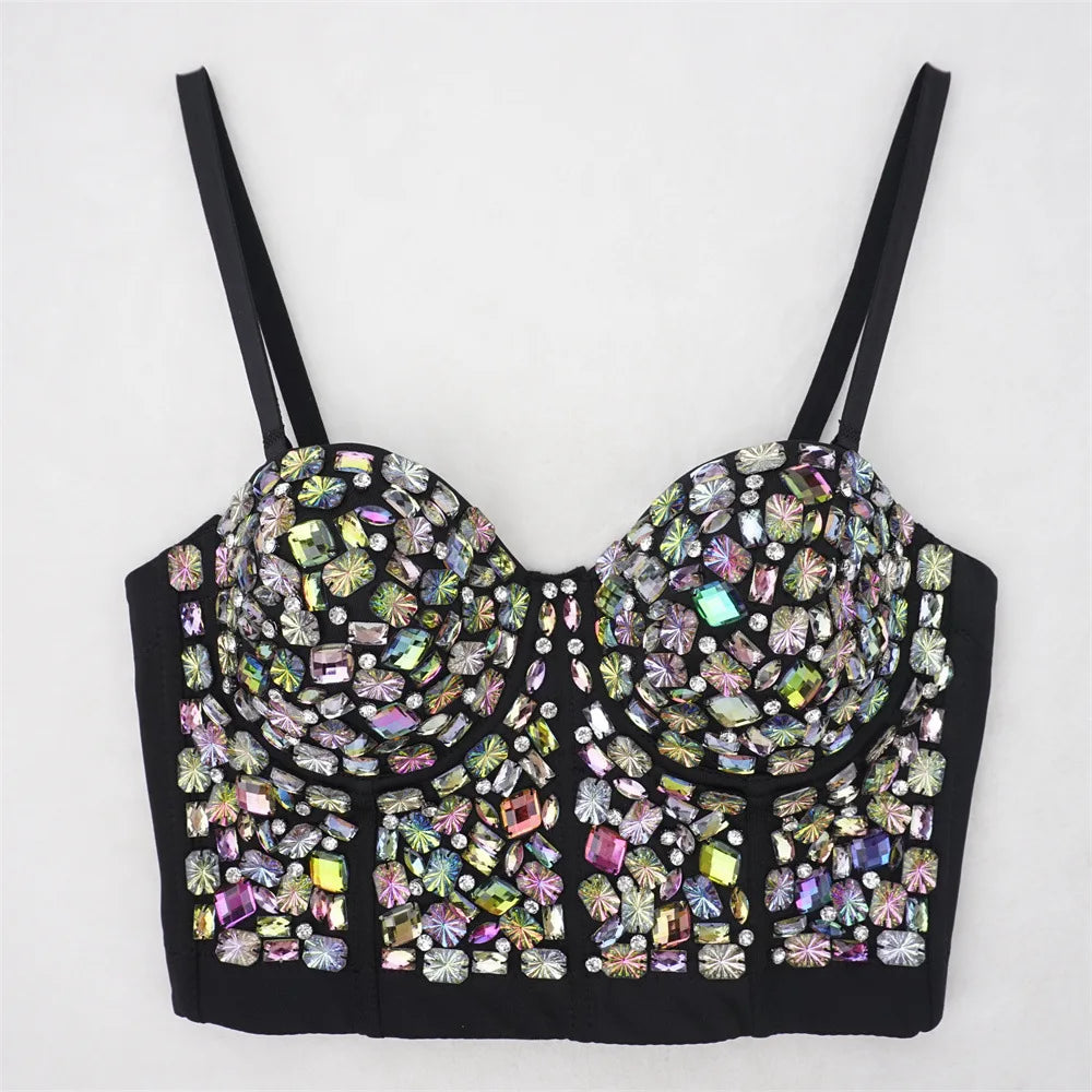 Rhinestone Bustier Top