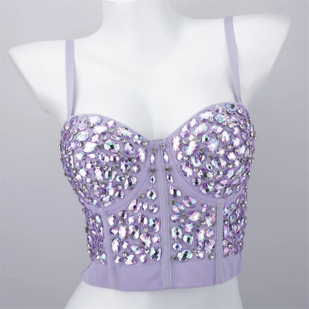 Rhinestone Bustier Top