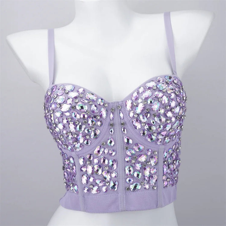 Rhinestone Bustier Top