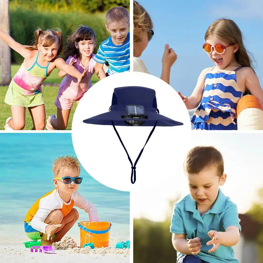 Children Hat With Solar Fan