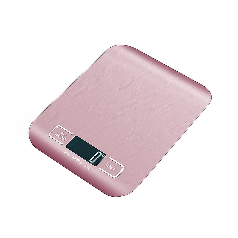Rechargeable Kitchen Scale LCD Display Stainless Steel